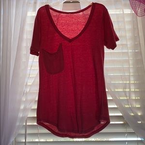 Red Z-supply V neck shirt